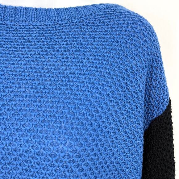 St. John Yellow Label Black Blue Color Block Sweater Size S - Picture 2 of 9